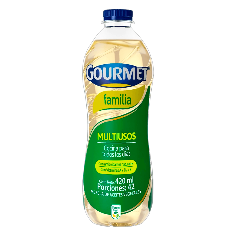 ACEITE VEGETAL GOURMET FAMILIA MULTIUSOS X 420 ML